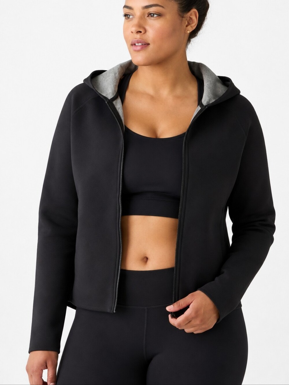 Lululemon Scuba Hoodie Jacket Black Zip Front Women's Size 10